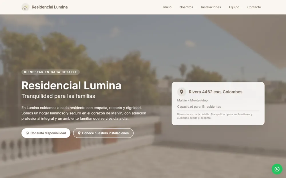 Portada de luminaresidencial.uy